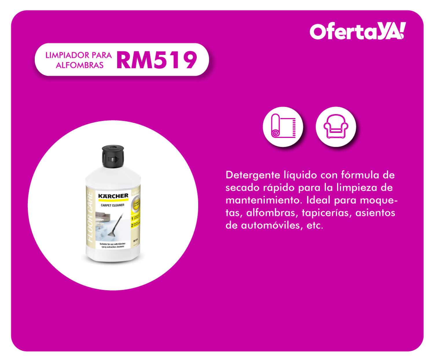 Detergente Limpiador Alfombras Karcher RM 519 SE4001 — OfertaYa