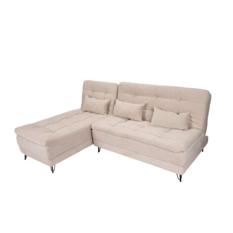 Sillon Cama con Chaise Izquierdo y derecho Nice Beige Steel
