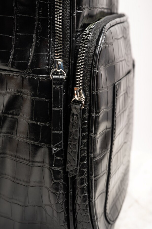 Mochila Maxi Croco Negro