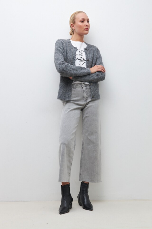 Jean culotte Paulina gris claro