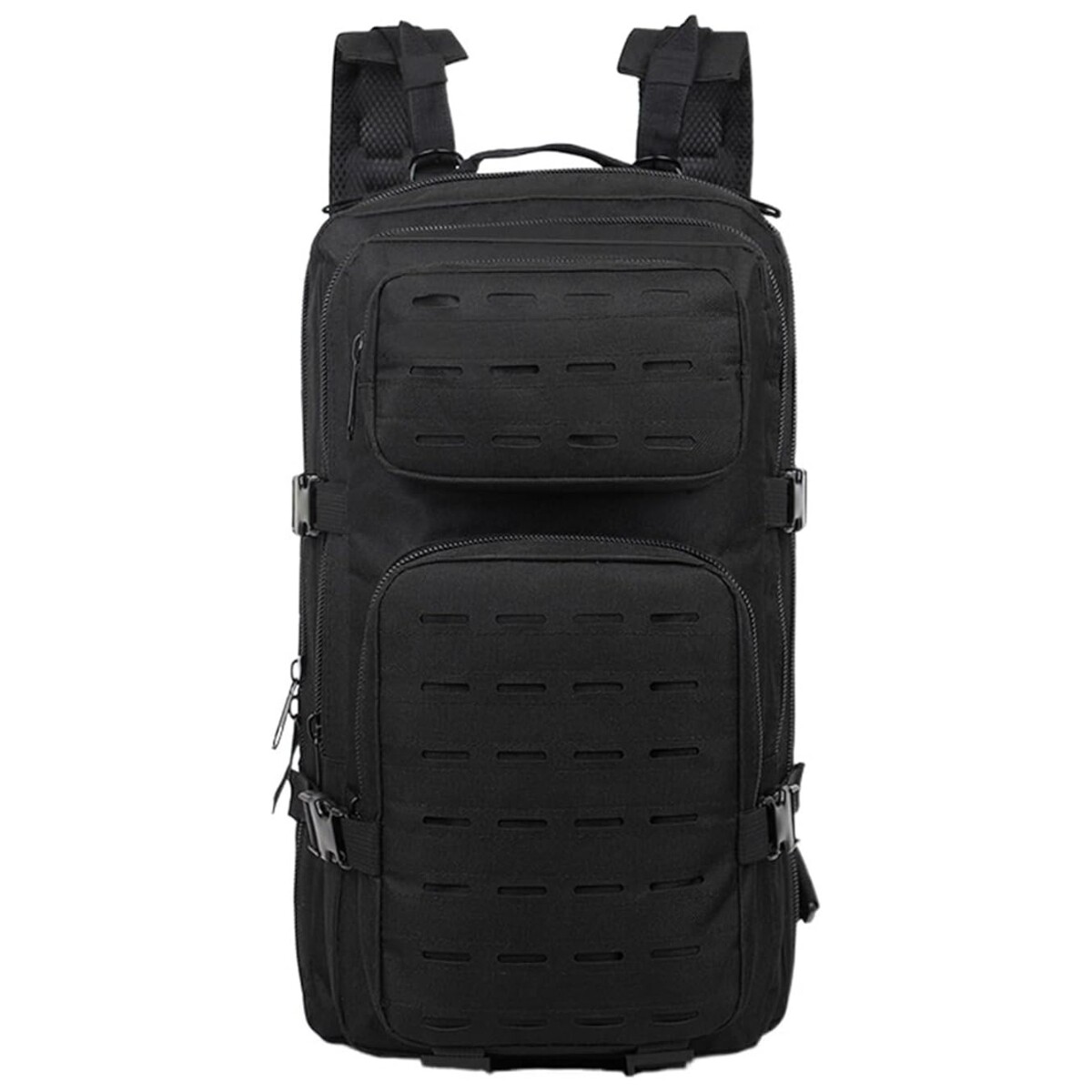 Mochila táctica 35 litros sistema Molle láser - Negro 