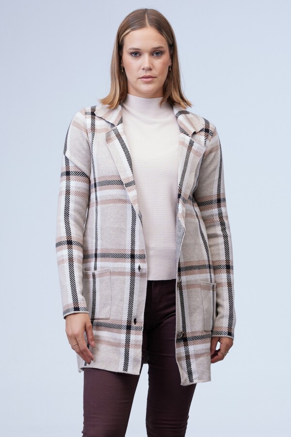 Cardigan Cuadrille BEIGE/MULTI