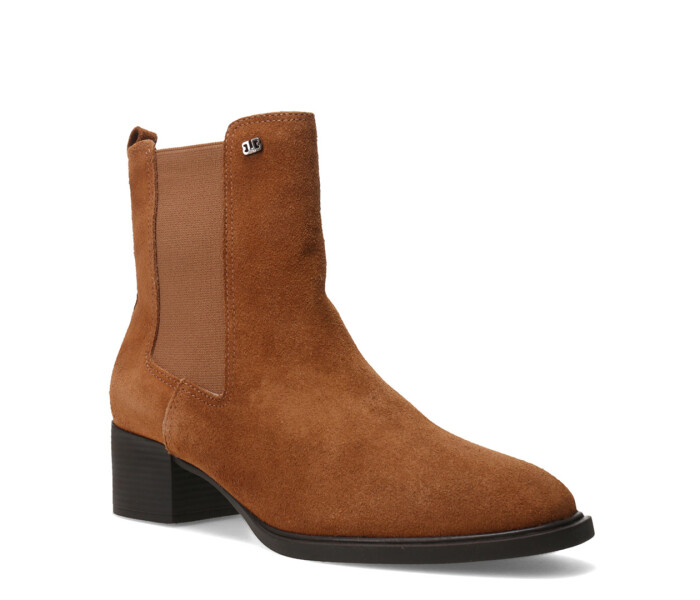 Botas de Mujer Bottero Caña Baja Con Elástico Marrón Camel