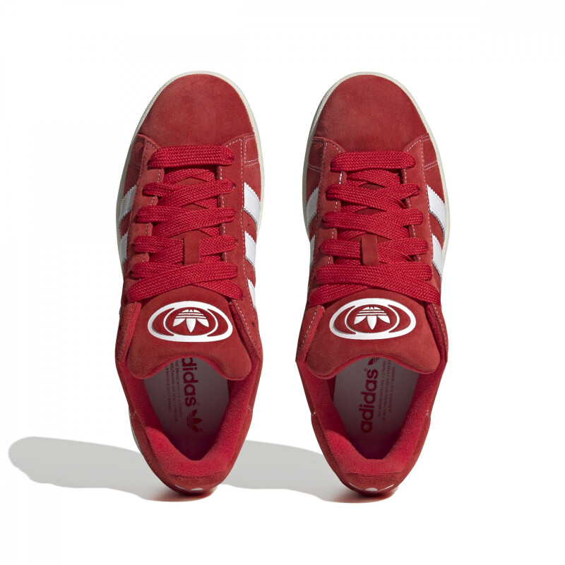 Championes Adidas Campus de Hombre - H03474 Rojo-blanco