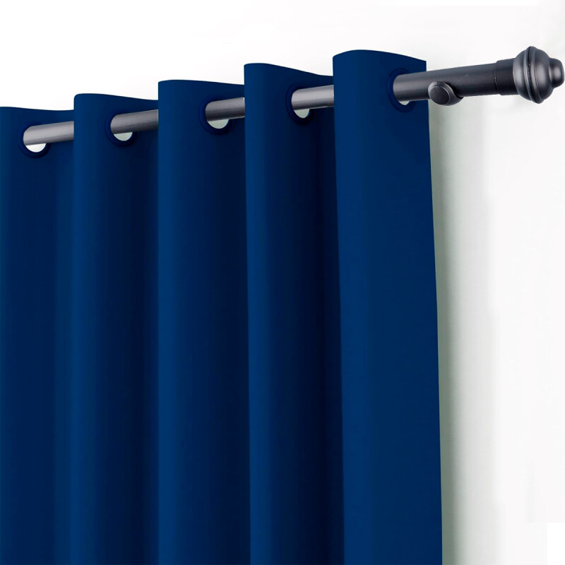 Barrote cortina de metal 1,5 m + 2 Soportes GRIS OSCURO