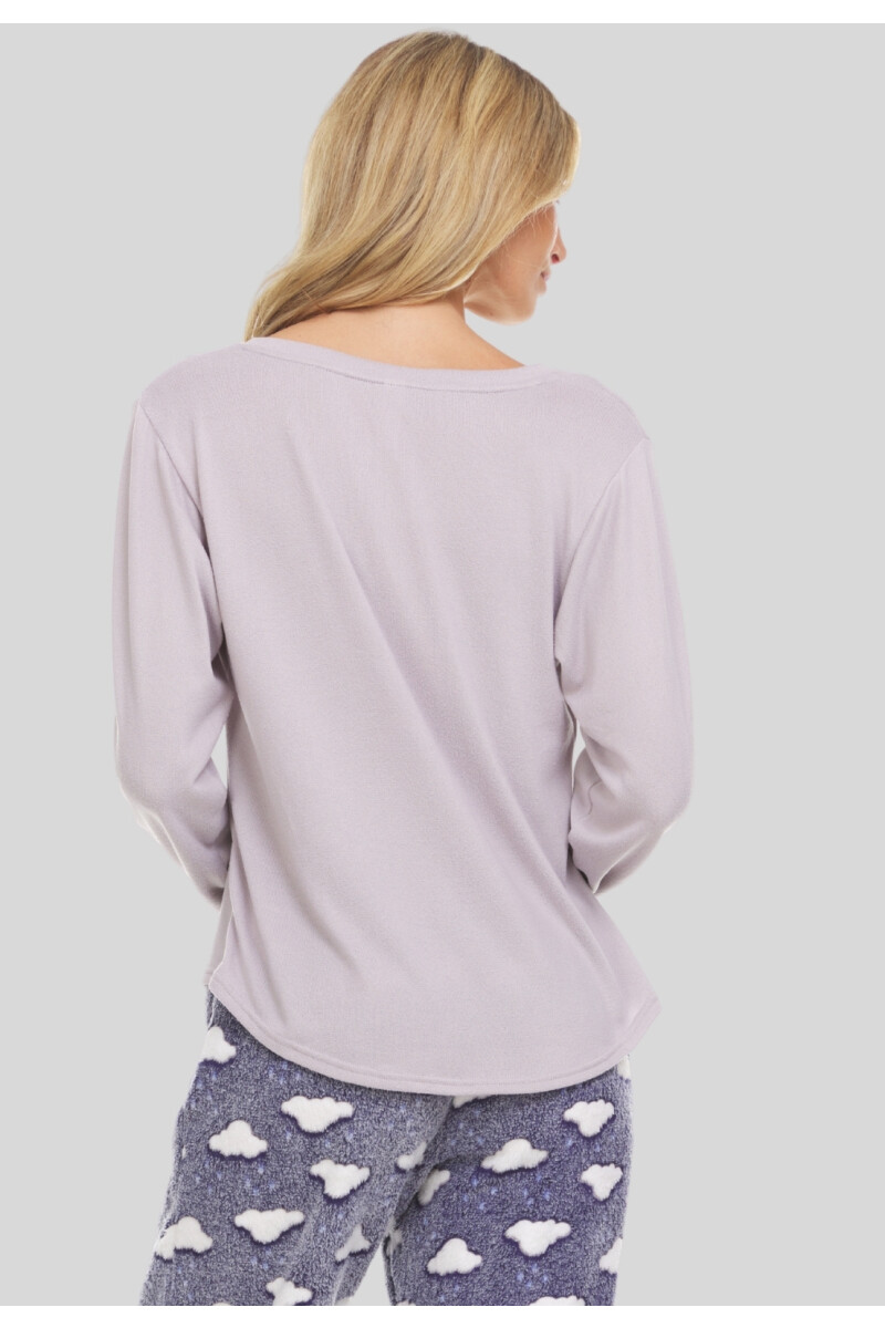 PIJAMA EN FLEECE GRIS