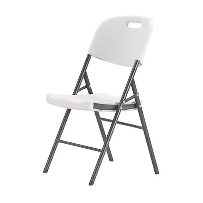 Silla Plegable Metálica Pvc Hdpe BLANCO