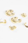 Set de aros irregulares bold dorado