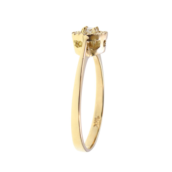 Anillo Alba en oro amarillo 18k con brillantes Anillo Alba en oro amarillo 18k con brillantes