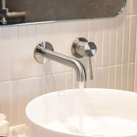 GRIFERIA LAVATORIO MONOCOMANDO SATINADO-CEPILLADO SIGNATURE GRIS-BRUSHED NICKEL