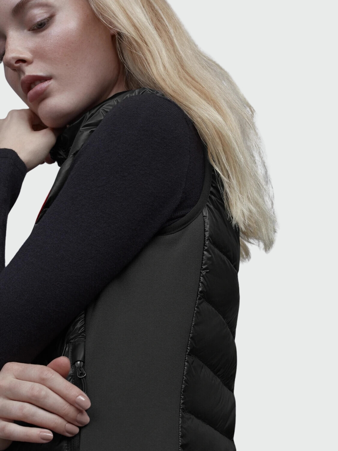 Canada Goose -Chaleco de nylon, Hybridge lite Negro