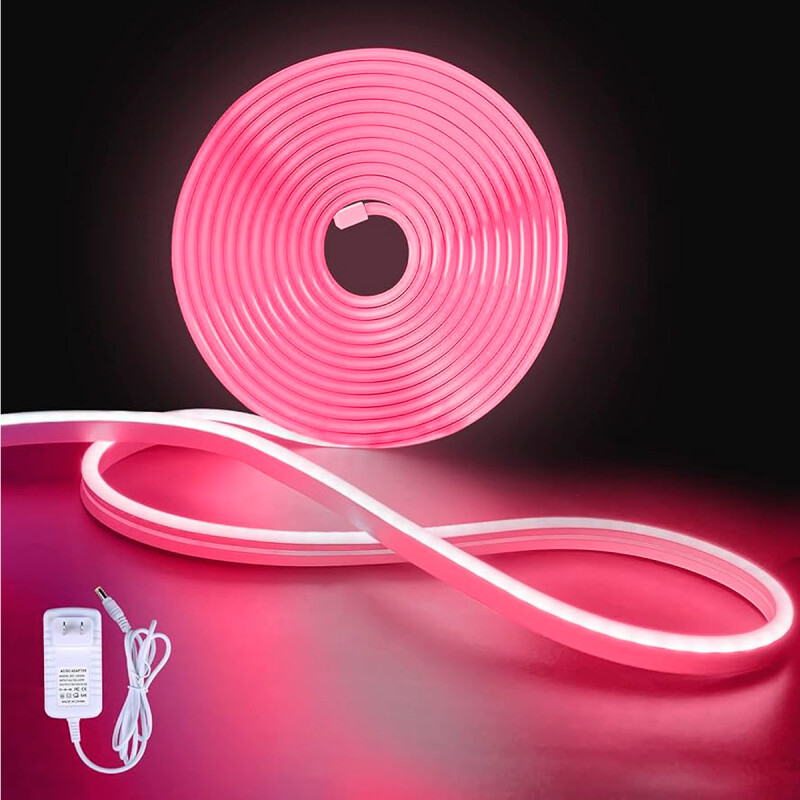 Kit completo Cinta Tira led neon flexible 5 metros Rosa Kit completo Cinta Tira led neon flexible 5 metros Rosa