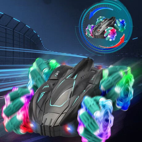 Auto Coche de acrobacia 360 Luces con Control Remoto Turquesa