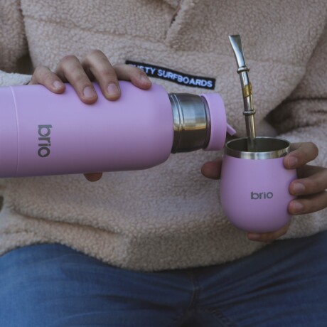 Termo Acero Inox 750 Ml brio Con Pico Cebador Lavanda