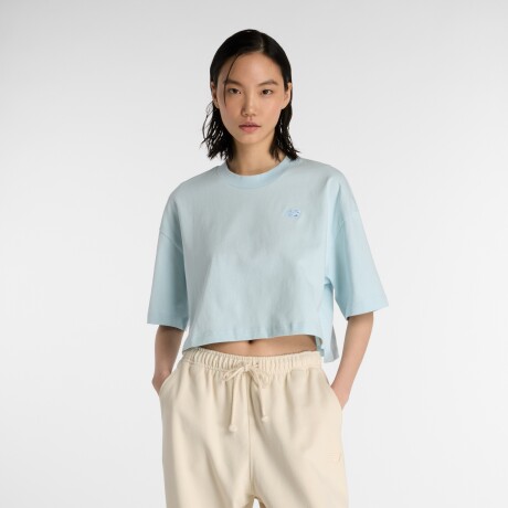 Remera New Balance de Dama - Logo Oversized - WT43536FRL BLUE