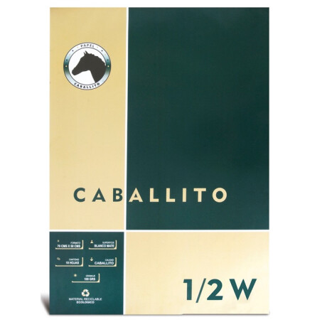 BLOCK CABALLITO 1/2 W CABALLITO 70X50 CM 10 HOJAS 100GR BLOCK CABALLITO 1/2 W CABALLITO 70X50 CM 10 HOJAS 100GR