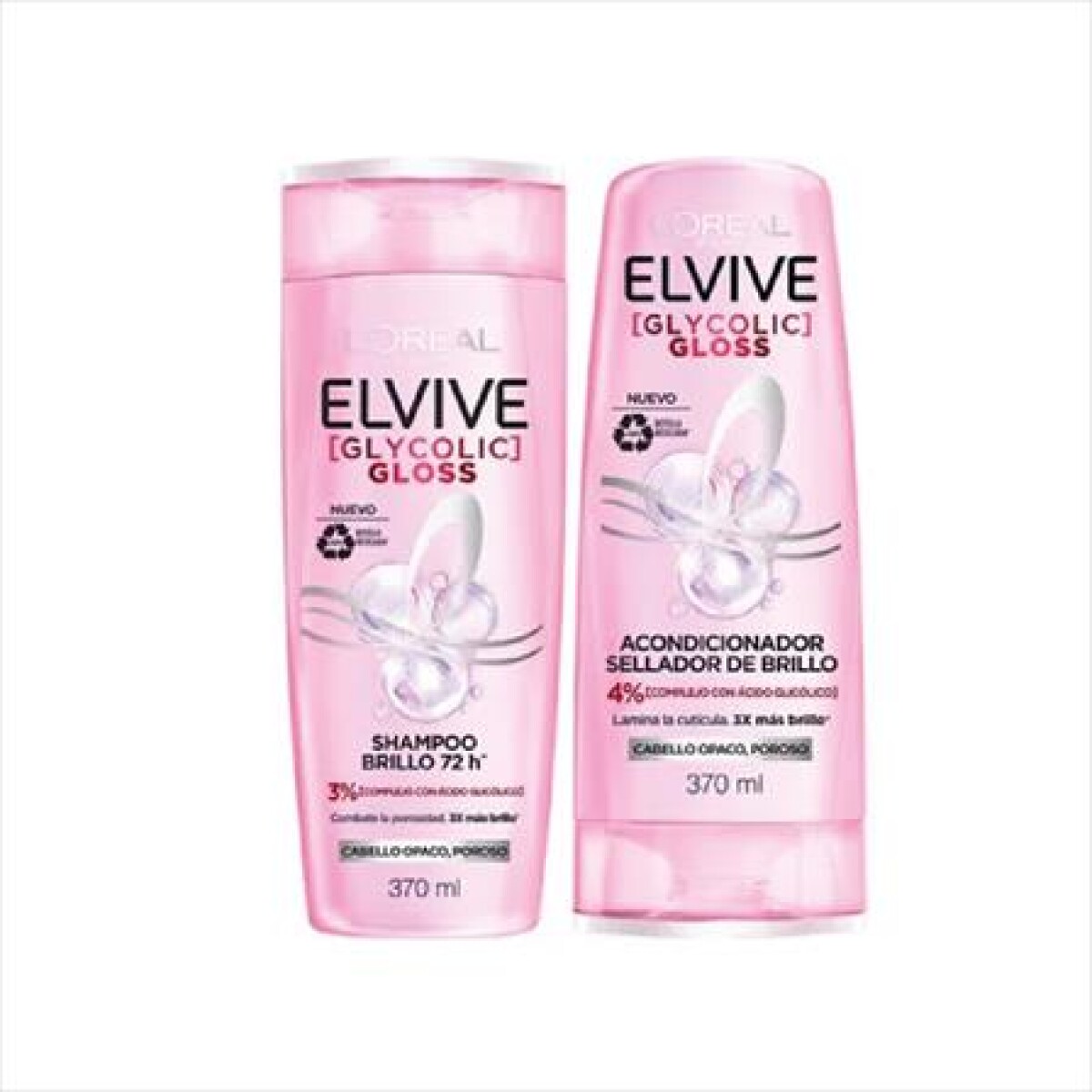 SHAMPOO - ACO PACK ELVIVE 370+200ML GLYCOLIC 