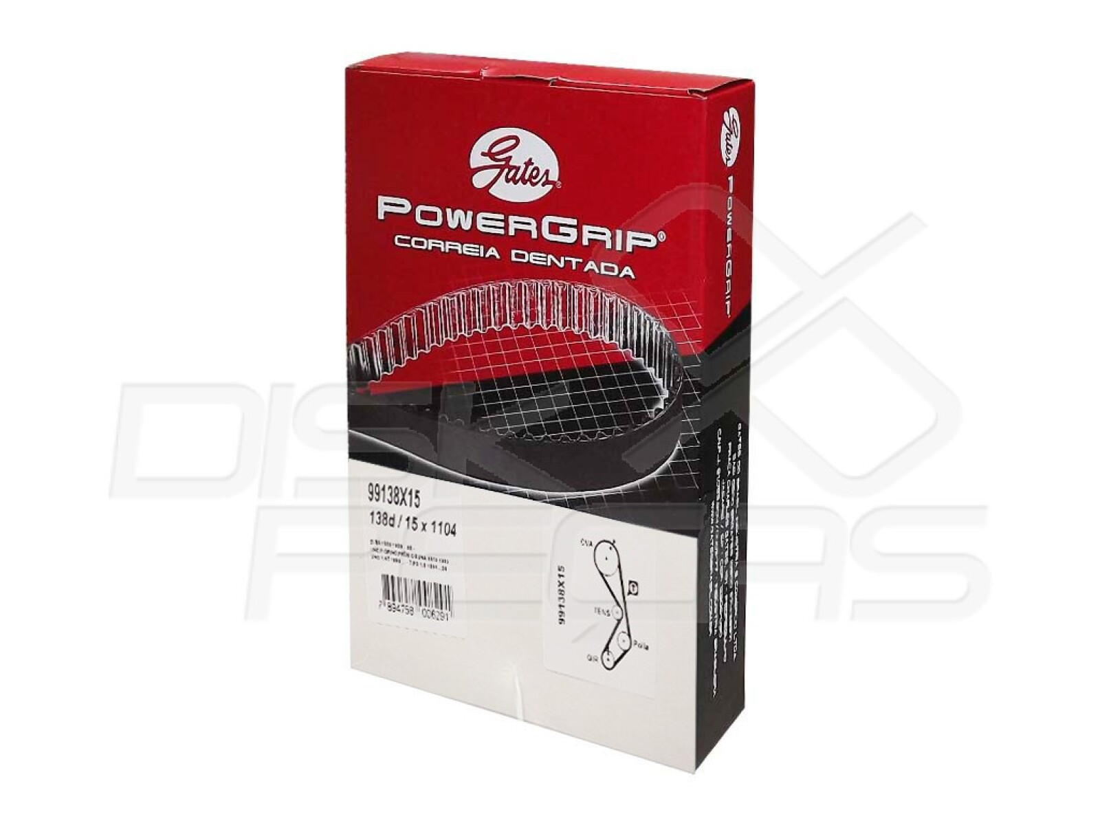 CORREA DISTRIBUCION FIAT DUNA 1.6-PREMIO 1.6 40803X15 GATES 