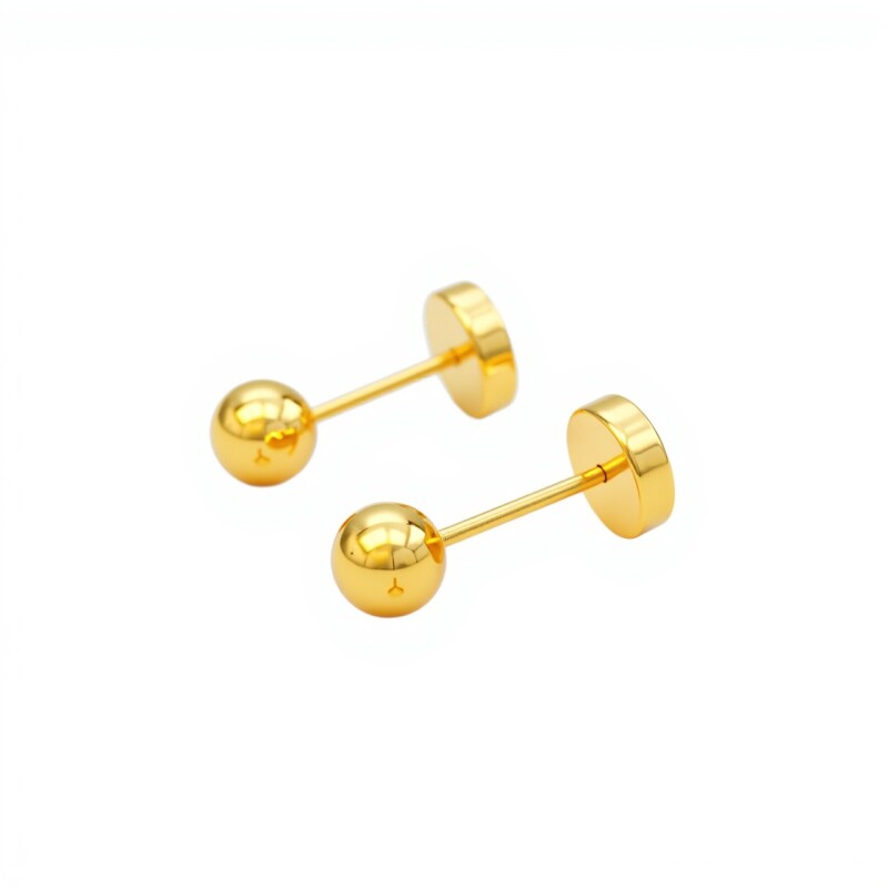 Abridores Bolita-Oro 18k-Sin piedra-AB9538 sinpiedra
