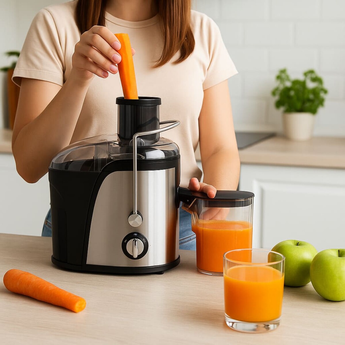 Extractor De Jugo Juguera 350 Ml 2 Velocidades No Ruido 600w Color Negro 