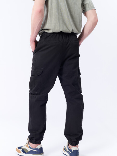 Pantalón cargo jogger Negro
