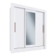 Placard Ropero 3 Puertas Corredizas Dormitorio Con Espejo Blanco