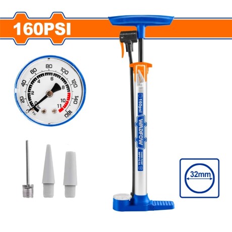 INFLADOR DE MANO CON MANOMETRO BAR/PSI WADFOW WPP1C10 001