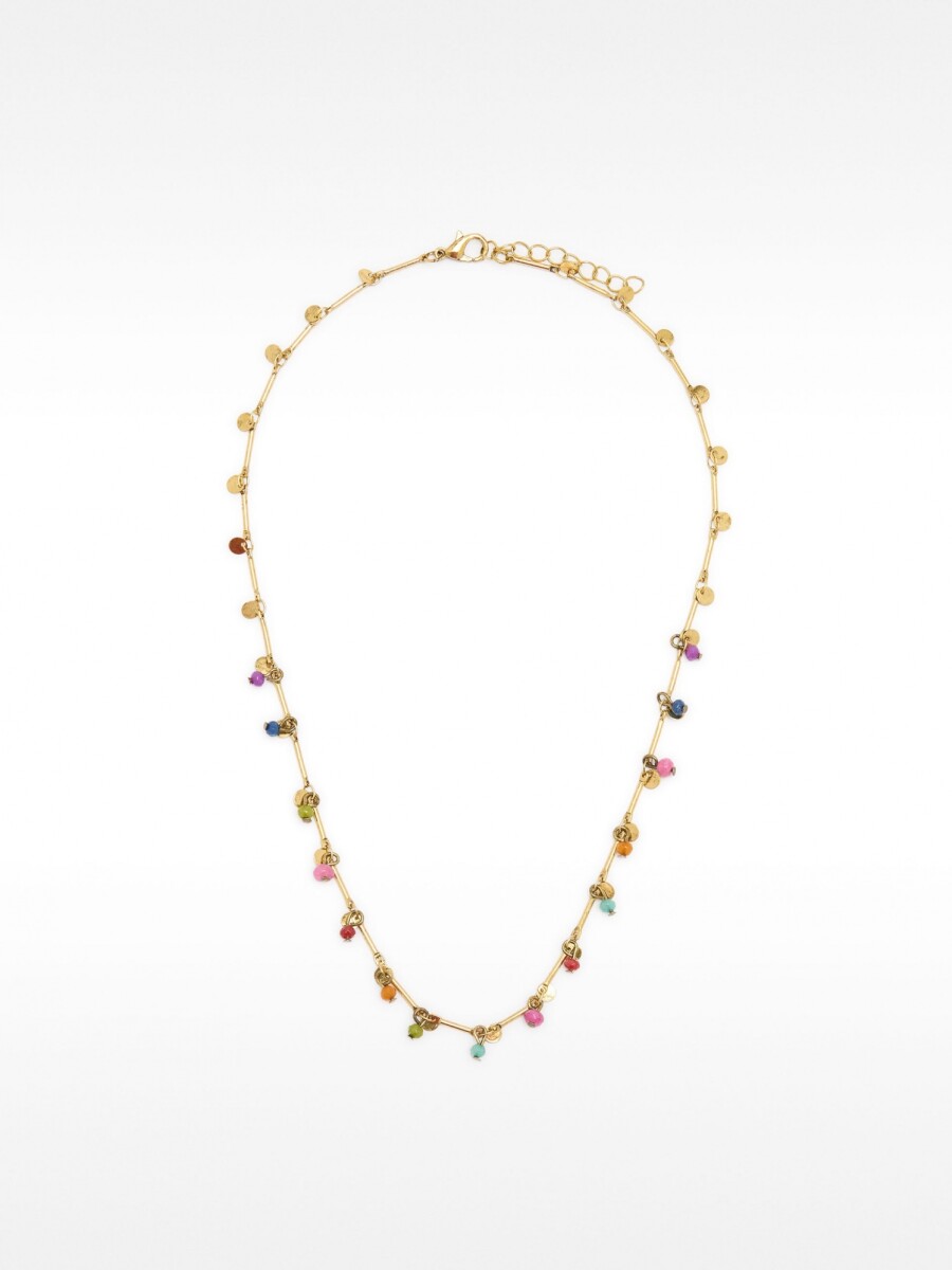 Collar Con Piedras Multicolores multicolor