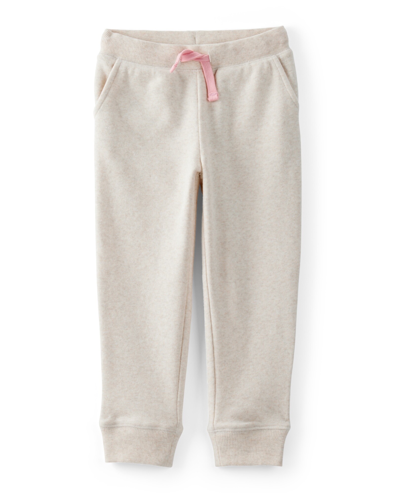 Pantalón deportivo de algodón, crema Sin color