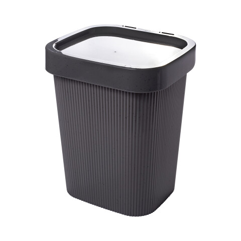 Basurero de Plástico con Relieve 4,5 L GRIS