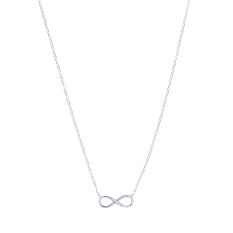 Conjunto de cadena de plata 925 y colgante, INFINITO. Conjunto de cadena de plata 925 y colgante, INFINITO.