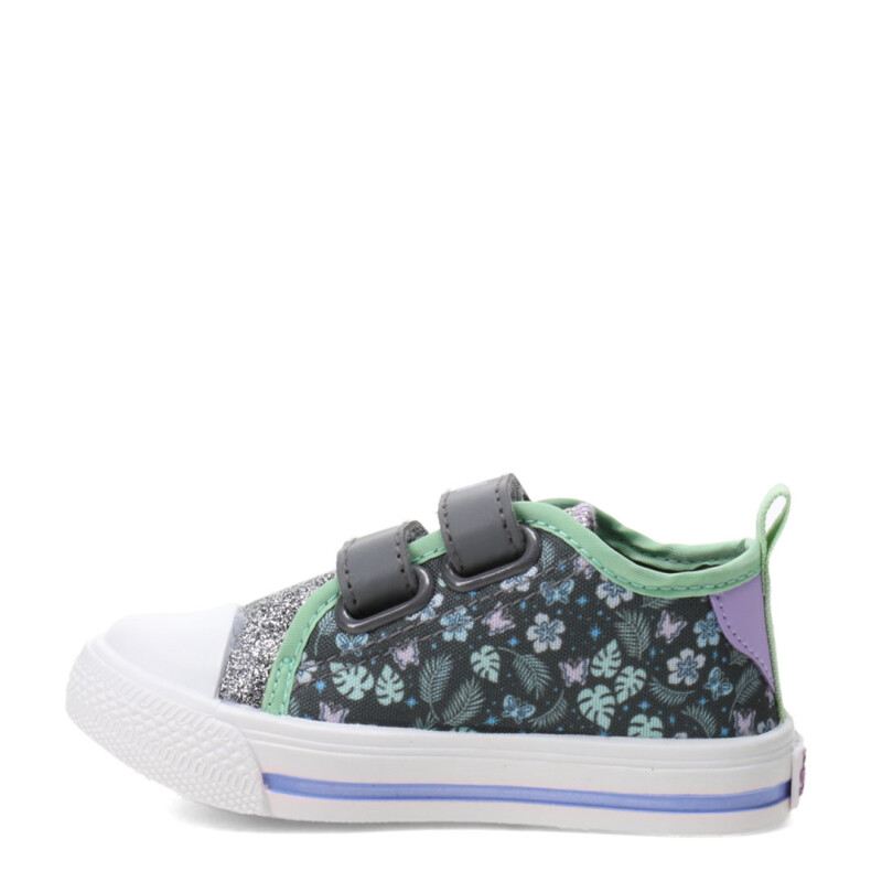 Championes Infantiles Disney Stitch Velcros Gris - Lila