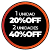 Escalonado 1un 20% 2un 40%