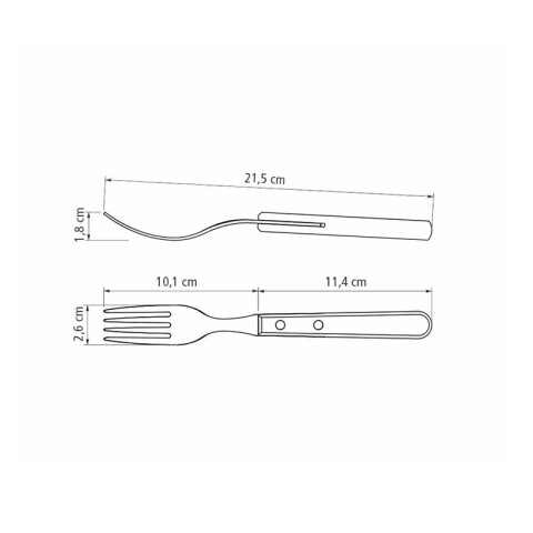 Tenedor rojo Jumbo (1 pz.) "Polywood" TN9211