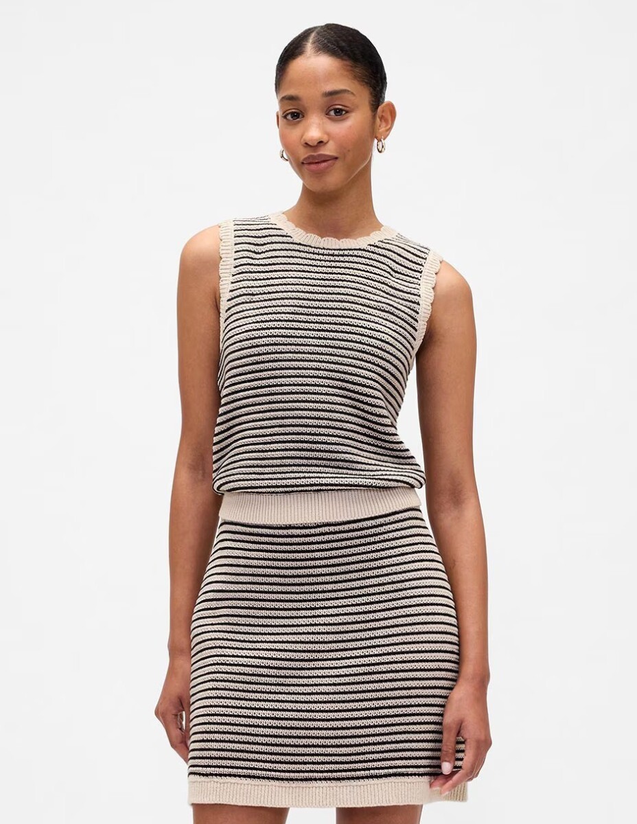 Musculosa Stitch Mujer - Navy Stripe 