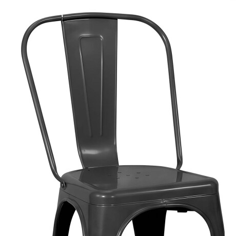 Silla Tolix Metálica Acero Industrial Sandman Comedor Negro