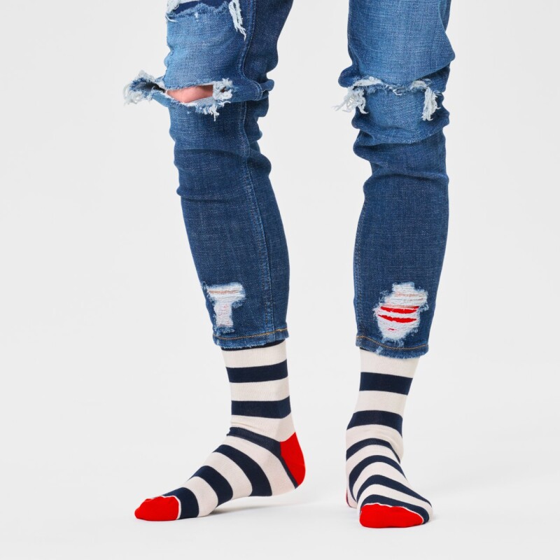 Happy Socks Medias - White Stripes Happy Socks Medias - White Stripes