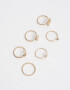 Sets Anillos Strass Crystal Sets De Anillos Son Strass Crystal - Dorado