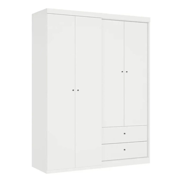 Placard Ropero Star 4 Puertas Con 2 Cajones 5912 BLANCO