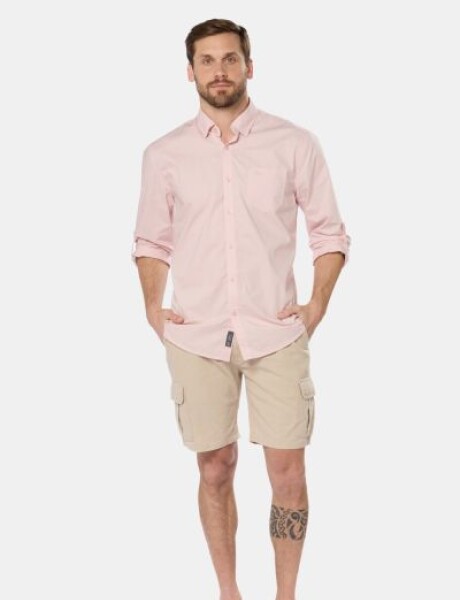 BERMUDA CARGO DE LINO Beige