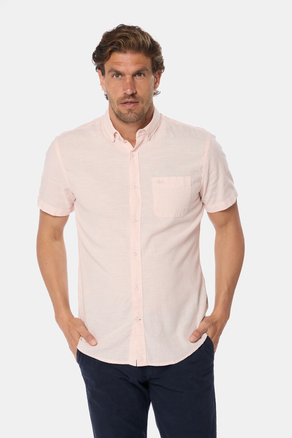 CAMISA DE LINO Rosa