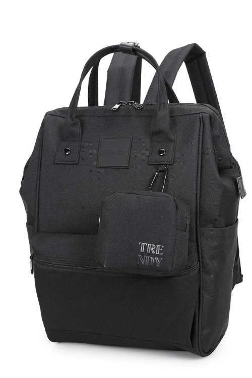 Mochila multicierres con modero Negro