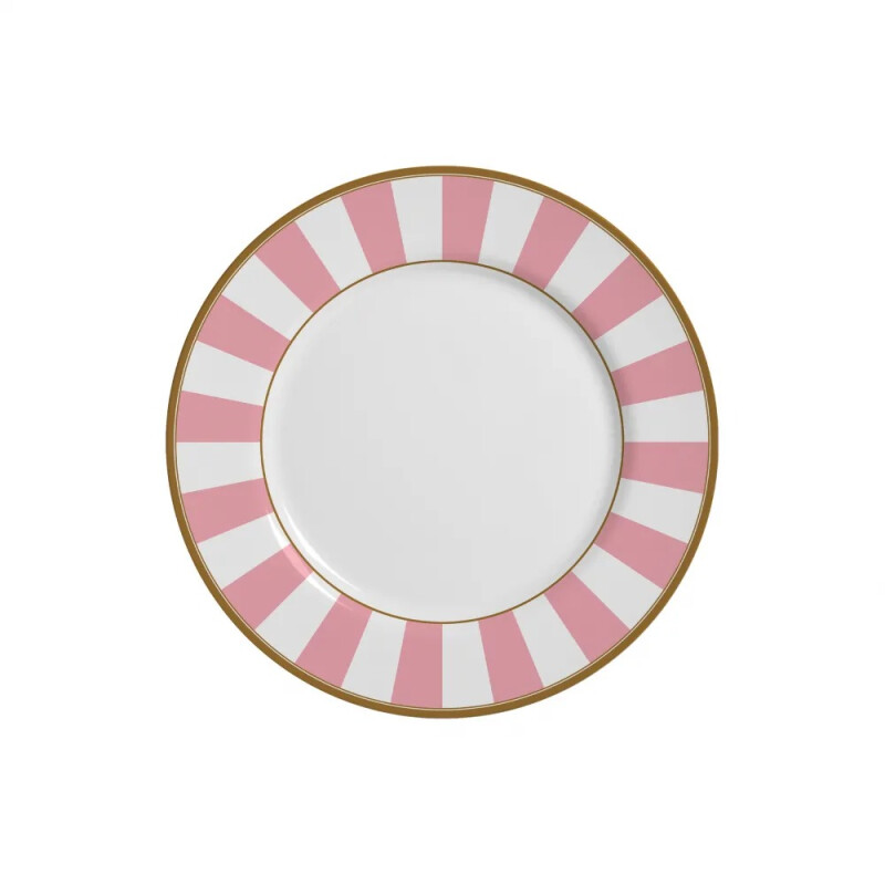 Juego de 6 Platos de Postre de Ceramica Alleanza 21cm Stripe Rosa Juego de 6 Platos de Postre de Ceramica Alleanza 21cm Stripe Rosa