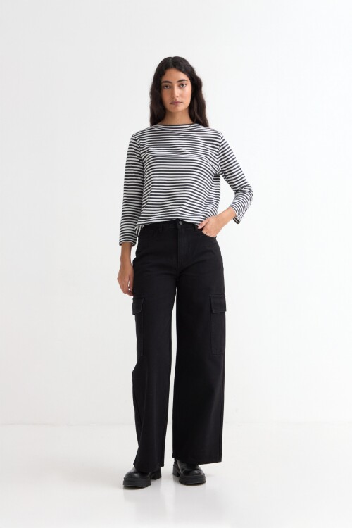 Jean cargo full lenght NEGRO