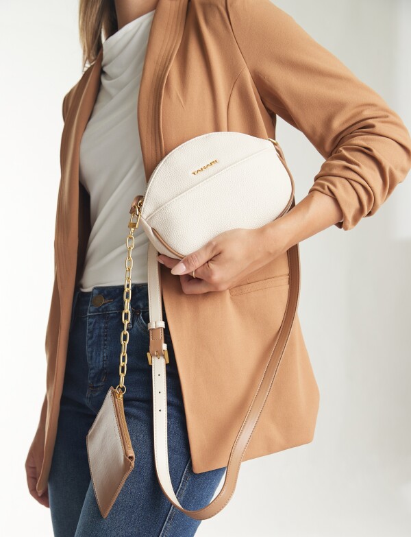 Cartera Crossbody Con Monedero BEIGE