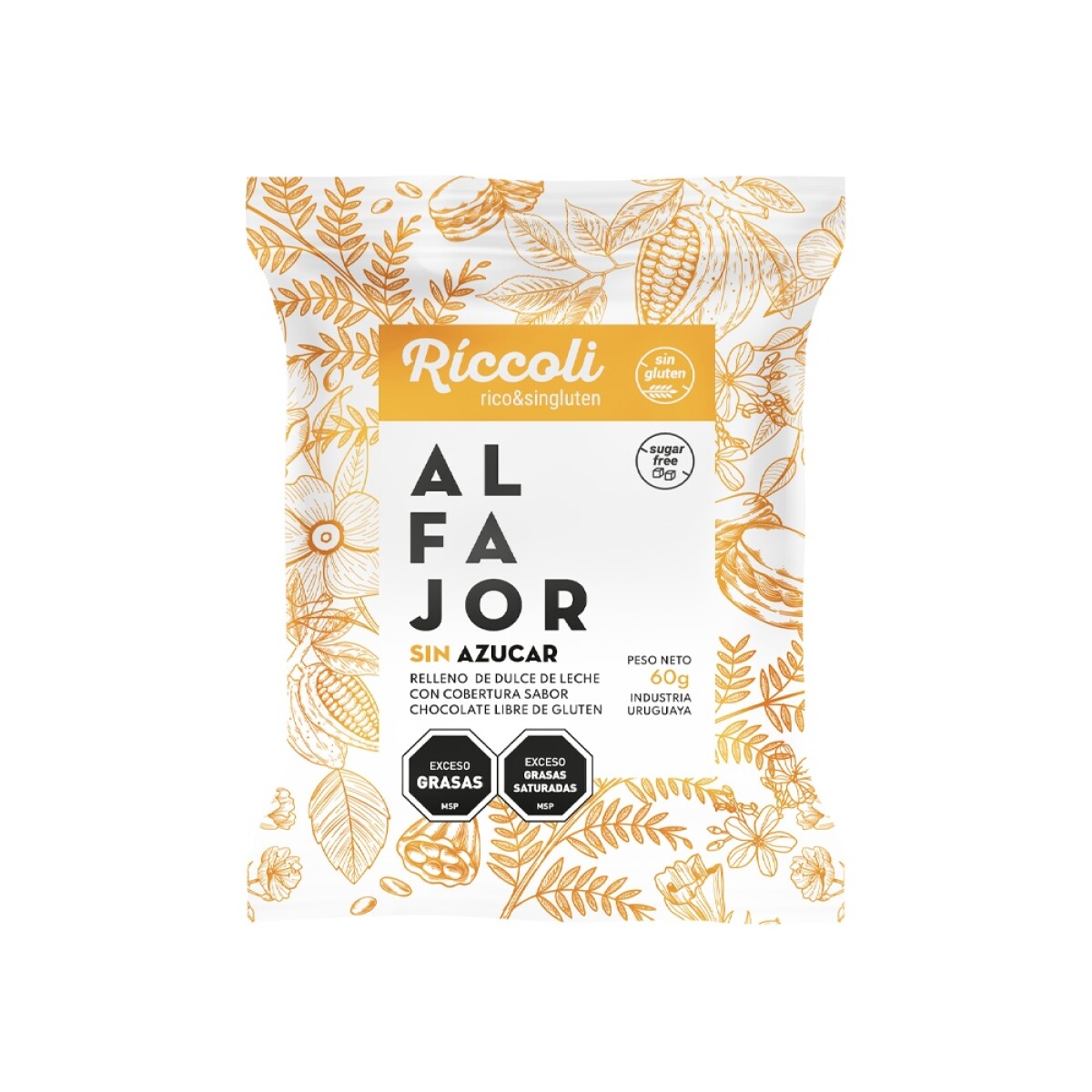 Alfajor Riccoli sin azucar 
