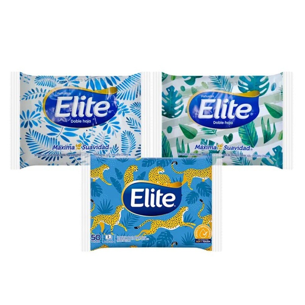 ELITE PAÑUELOS DOBLE HOJA PAQ. X 50 UNID única
