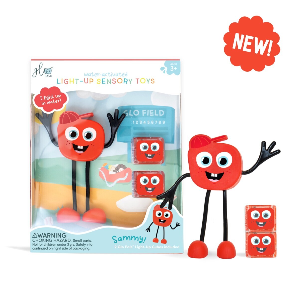 Figuras Glo Pals con Dos Cubos Iluminados - SAMMY-ROJO 