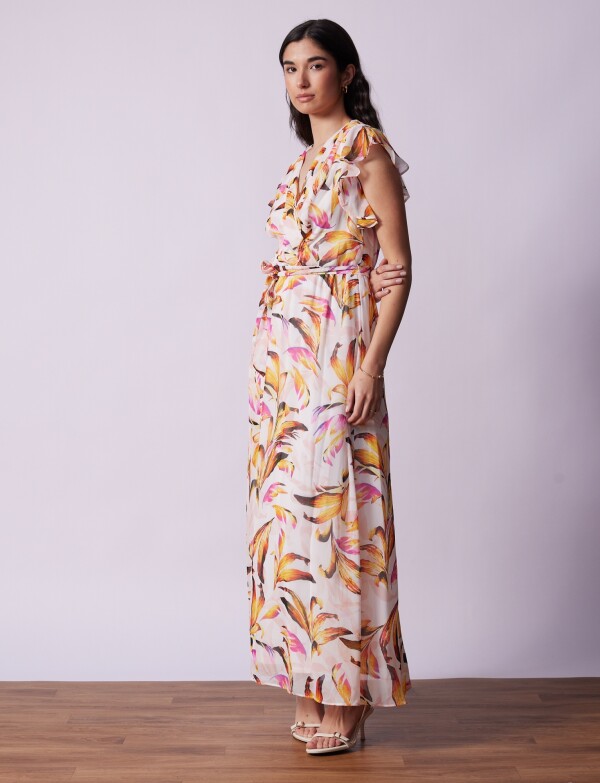 Vestido Maxi Printed BLANCO/MULTI