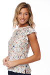 BLUSA MARIA ESTAMPADO CELESTE Y CORAL